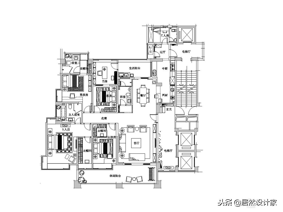 185㎡新中式風格裝修，即有國風韻味，又有現(xiàn)代潮流